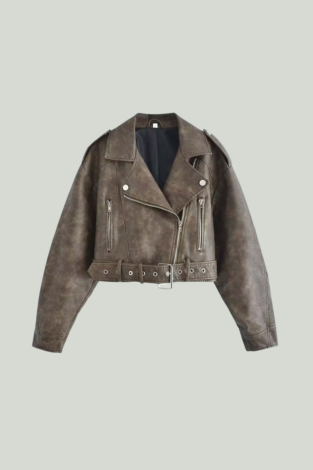 Stylische Damenjacke Reverskragen Kürzel