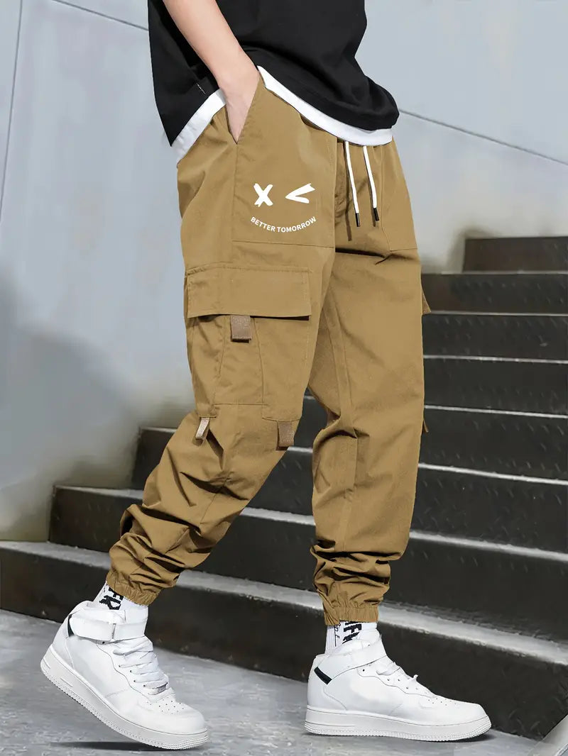 Men's Cargo Pants Comfortable with Drawstring