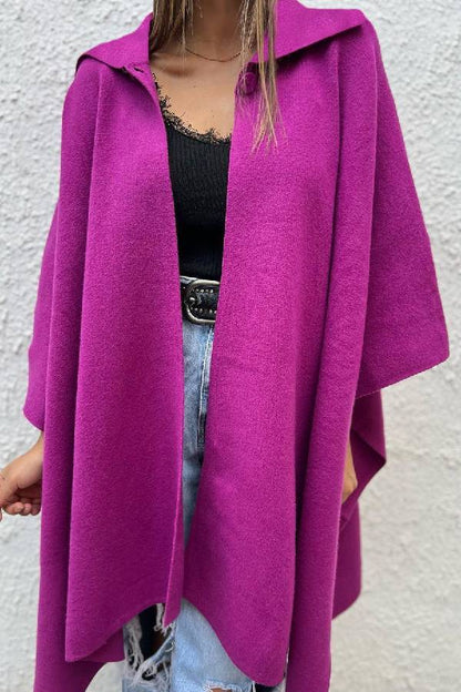 Casual Cardigan Jacket with Button and Hood