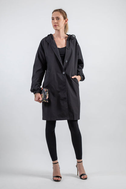 Women's Large Waterproof Winter Coat with Hood