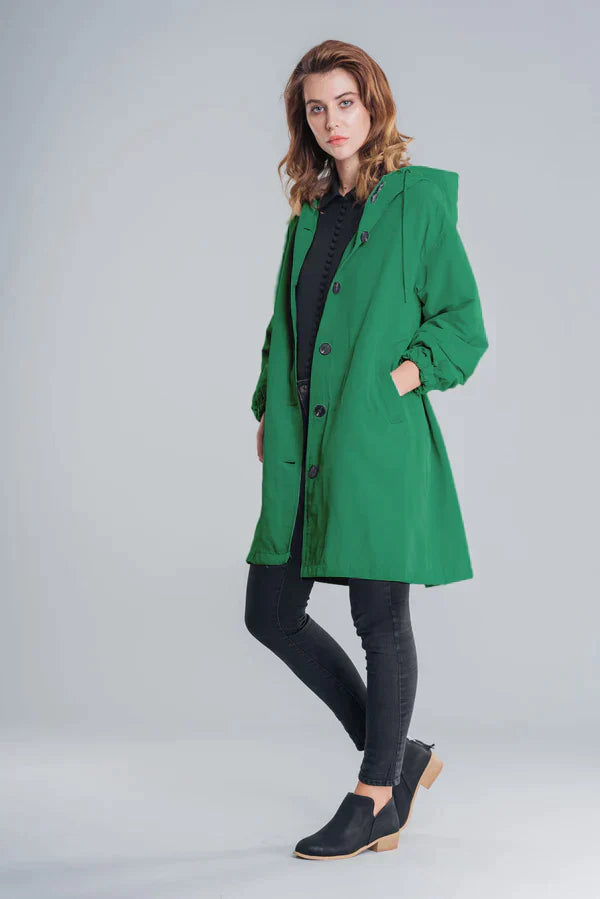 Women's Waterproof Button-Up Jacket Practical