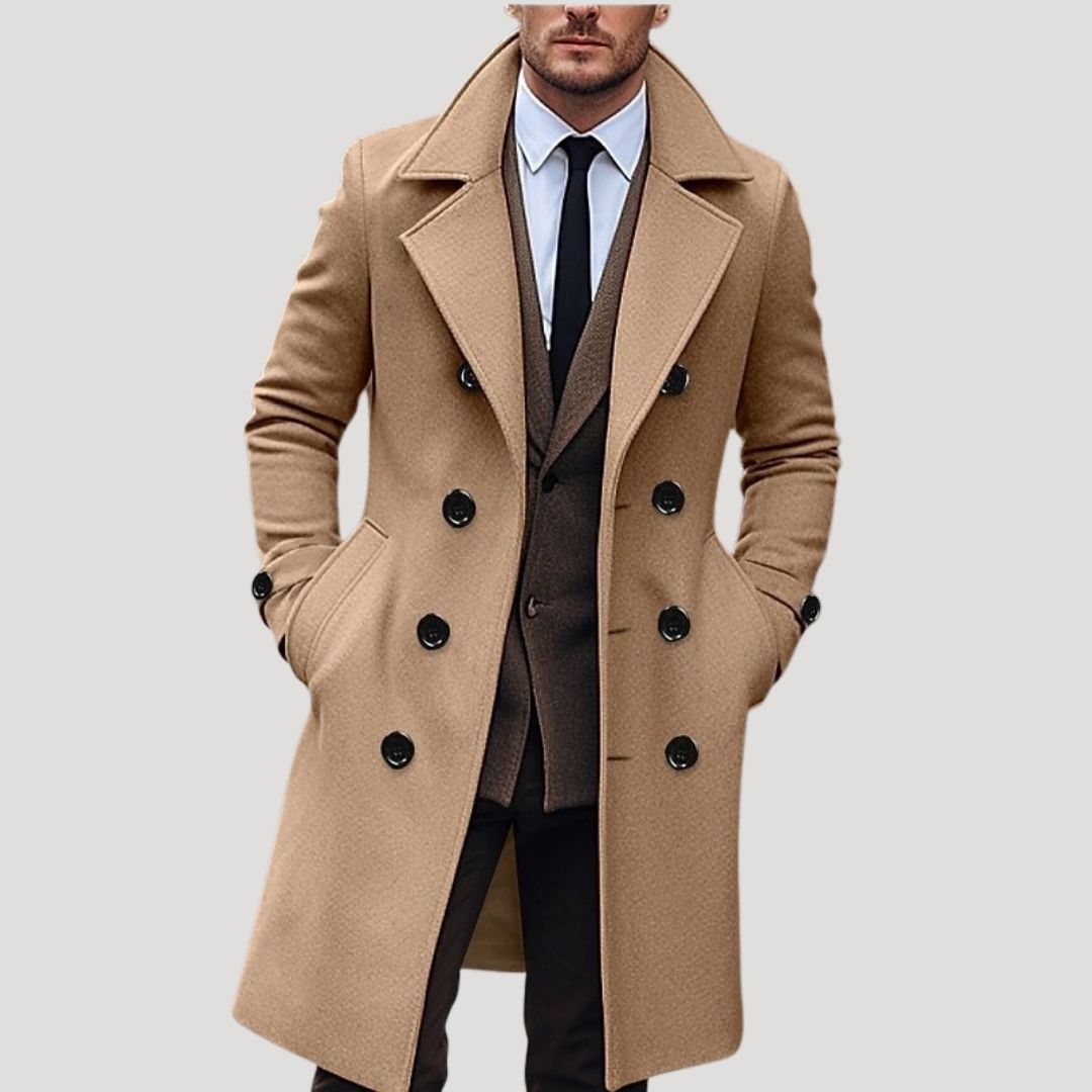 Men's Long Coat Spring Stylish Double Breasted