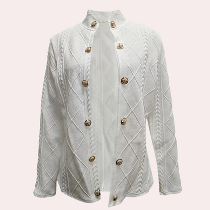 Elegant Women's Winter Coat with Buttons