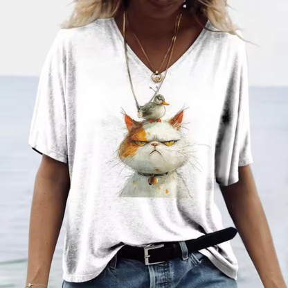White T-shirts with Cute Bunny Design