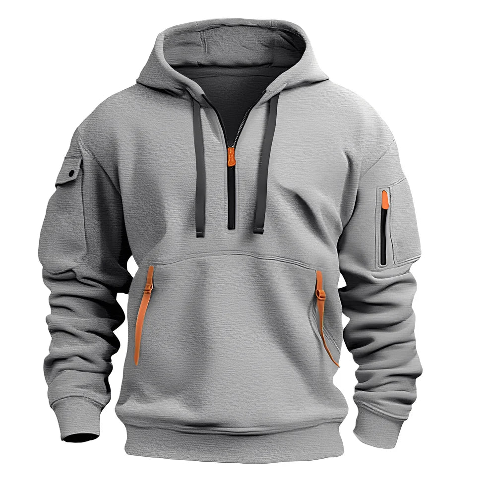 Men's Sporty Full-Zip Hoodie
