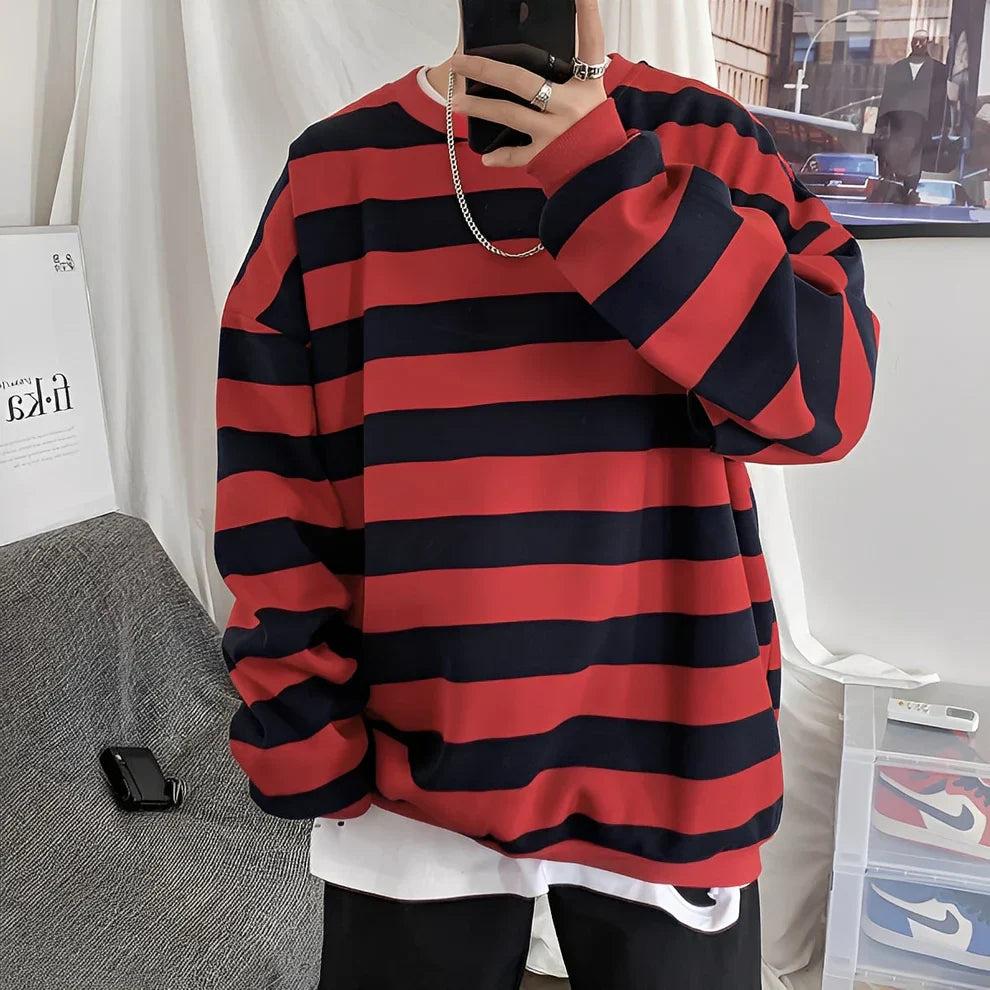 Men's Oversized Sweater Striped Design