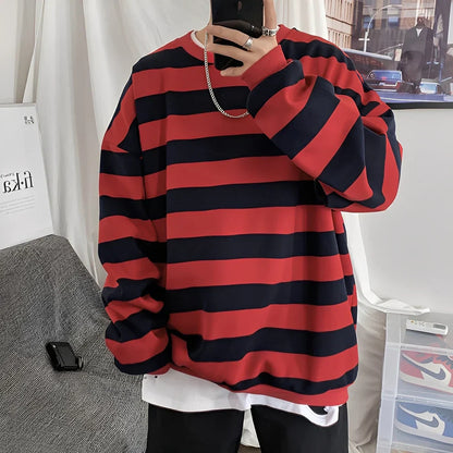Men's Oversized Sweater Striped Design