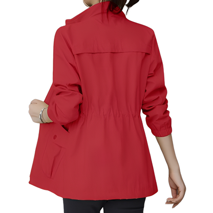 Stylish women's jacket with adjustable waist