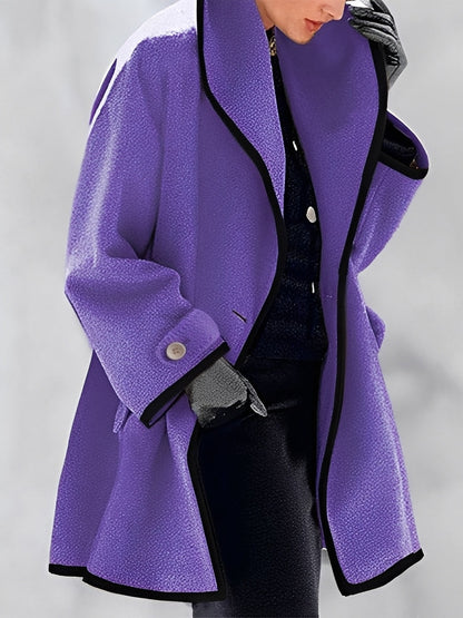 Elegant Women's Wool Coat Classic Long