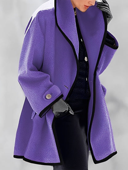 Women's Scarf Wool Coat With Hood Warm