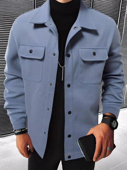 Men's Blazer Elegant Lapel Pockets
