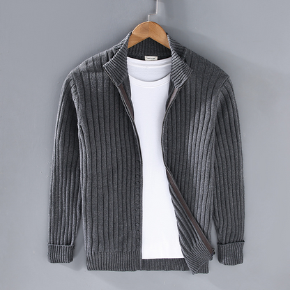 Men's Knitted Cardigan Zip Modern Casual