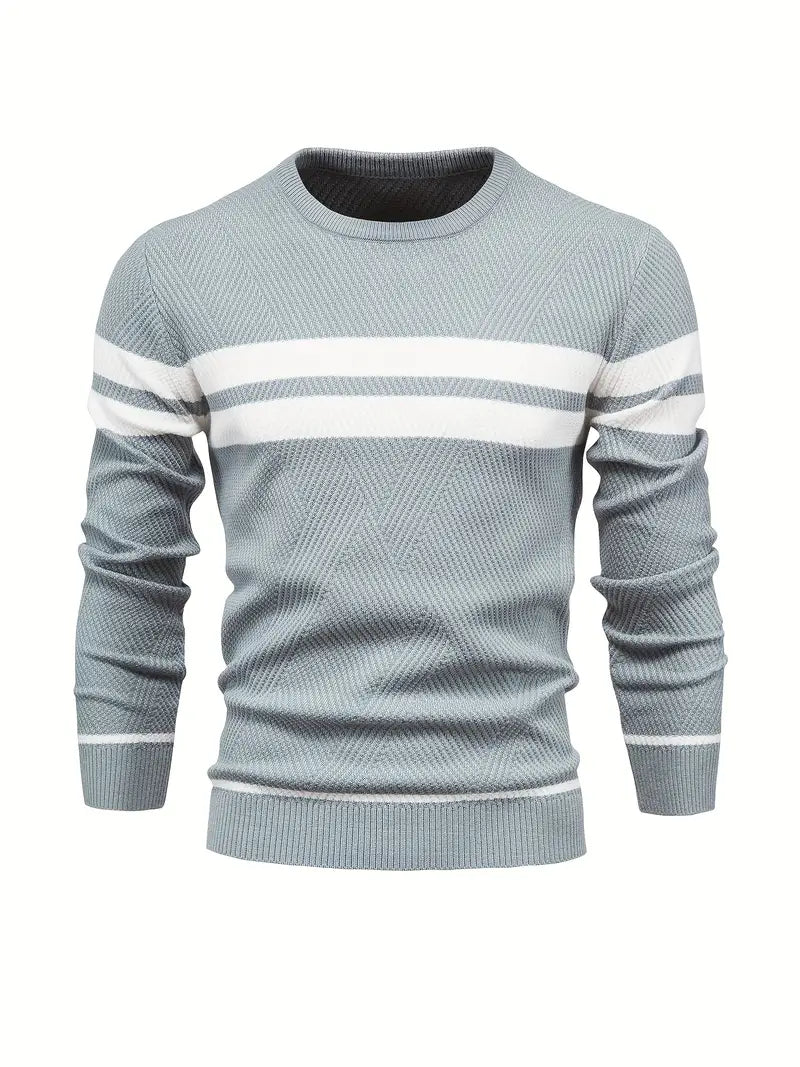 Men's Striped Pattern Modern Jumper