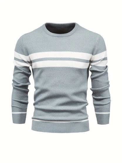 Men's Striped Pattern Modern Jumper