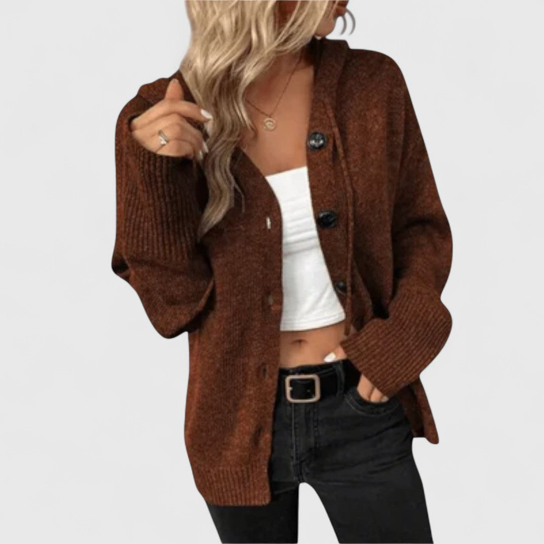 Elegant Cardigan Women Classic Buttons