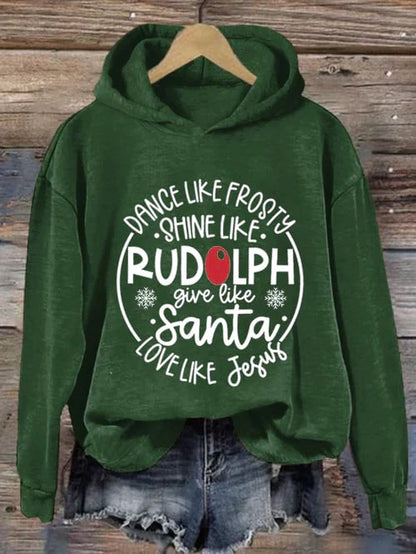 Women's Festive Red Christmas Hoodie