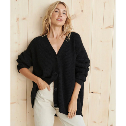 Long Cardigan Comfortable V-neck Wool Blend