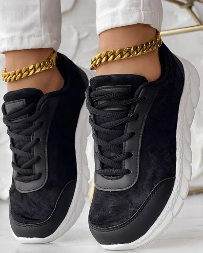 Women's Sneakers Floral Pattern Comfortable Breathable