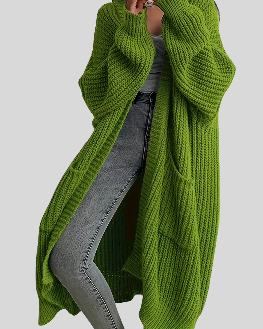 Elegant Women's Long Cardigan