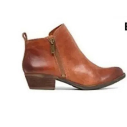 Comfortable Ankle Boots Low Heel Suede Look