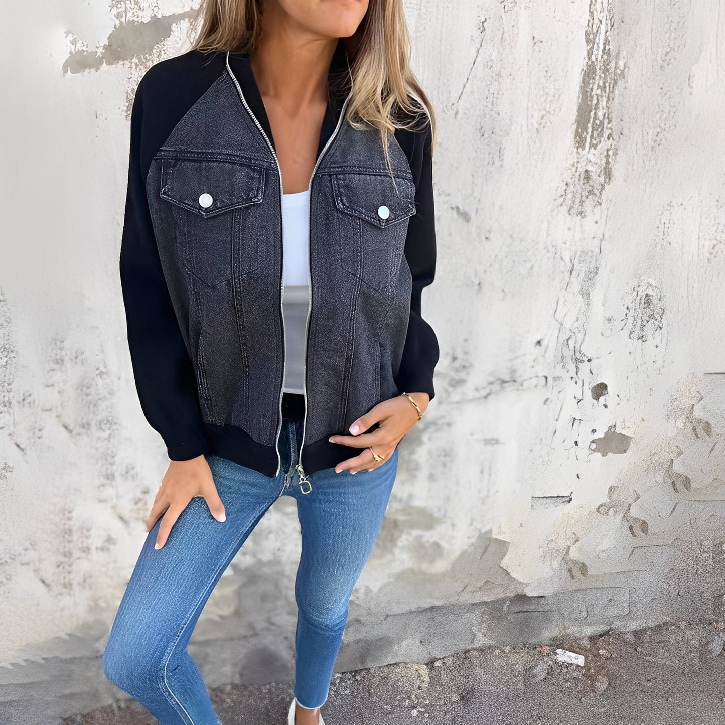 Stylish Women's Denim Jacket Trendy Design
