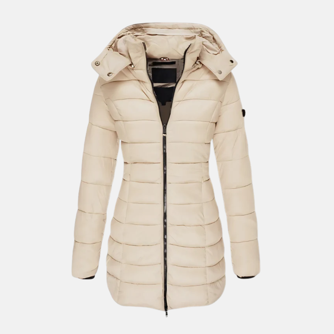 Women's Slim Fit Padded Hooded Winter Jacket