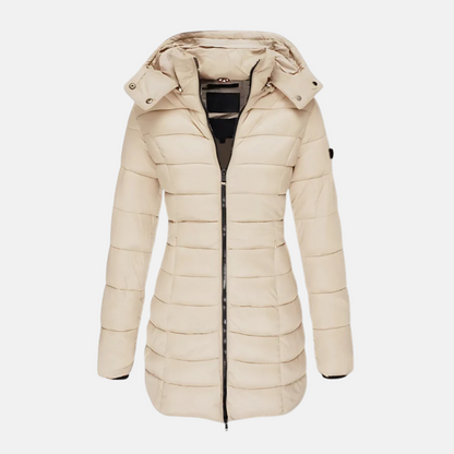 Women's Slim Fit Padded Hooded Winter Jacket