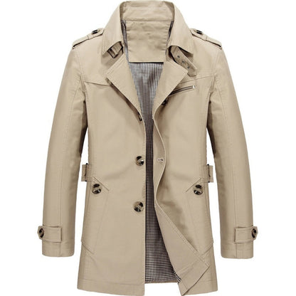 Stylish Men's Classic Trench Coat