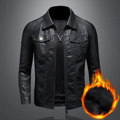 Men's Leather Jacket Biker Style Cool