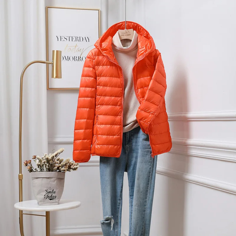 Warm Puffer Jacket Hooded Lightweight