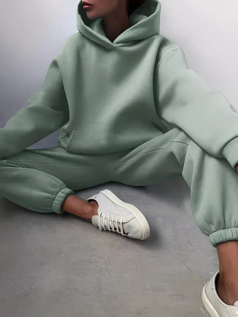 Women's Soft Pastel Hooded Tracksuit