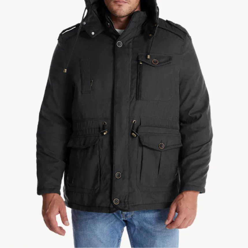 Herren Winterjacke Robust Fleece Isolierung - IdealeKleiden