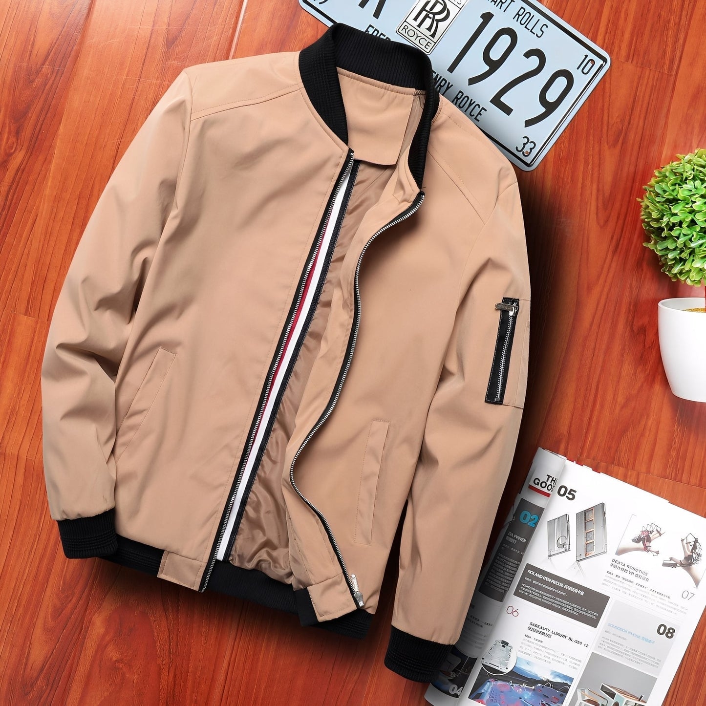 Stilvolle Herren Bomberjacke Modern Design - IdealeKleiden