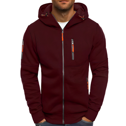 Practical men's jacket with hood Sporty