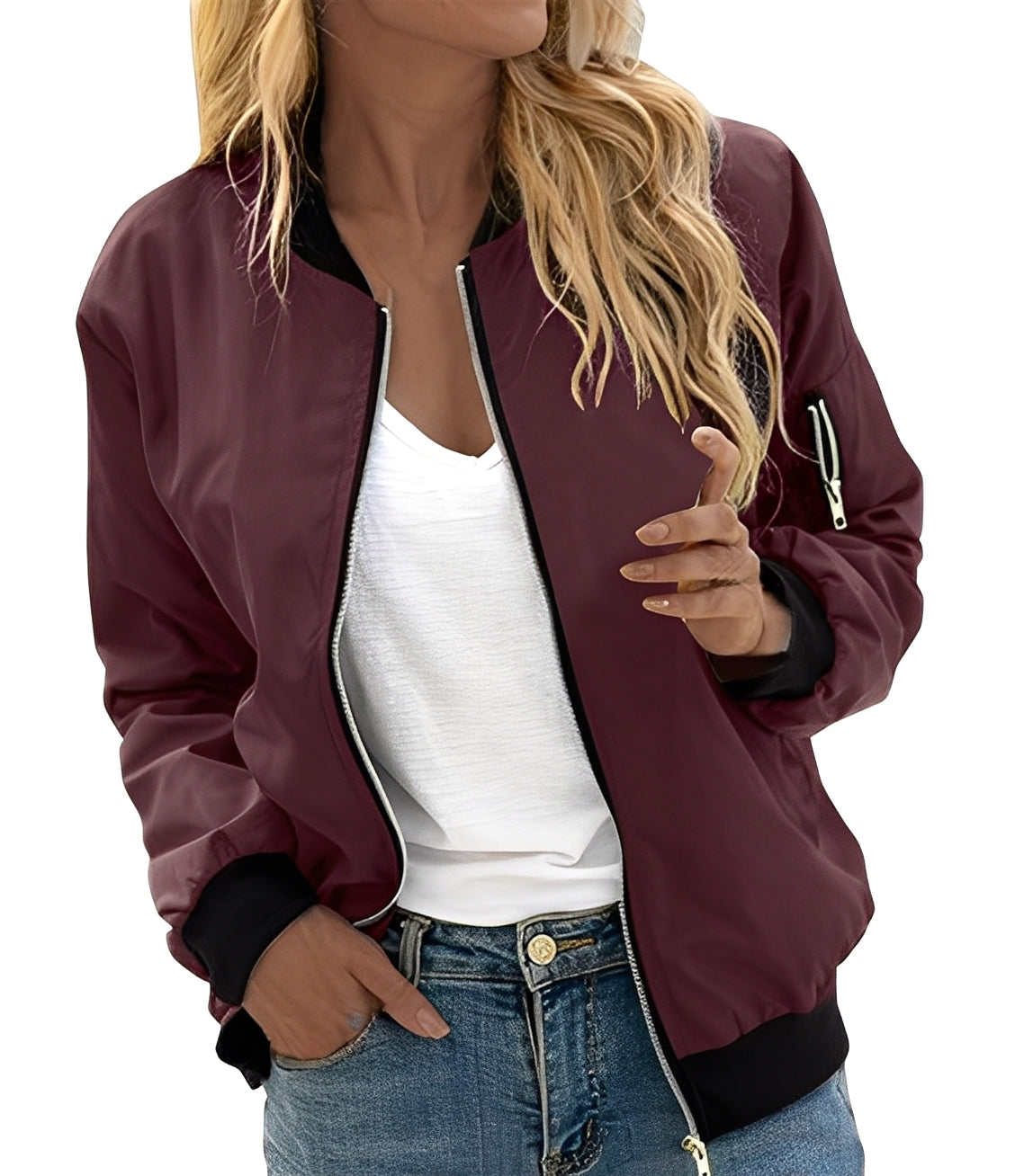 Modische Damen Bomberjacke Komfortabel Stilvoll