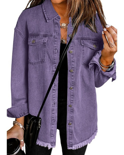 Women's Casual Cashmere Shirt Jacket