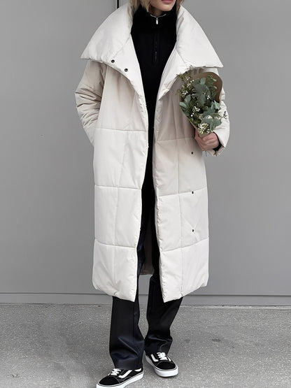 Warme Damenjacke Lang Winter Daunenfutter - IdealeKleiden