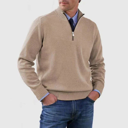 Herren Pullover Halbzipper Bequem Modern