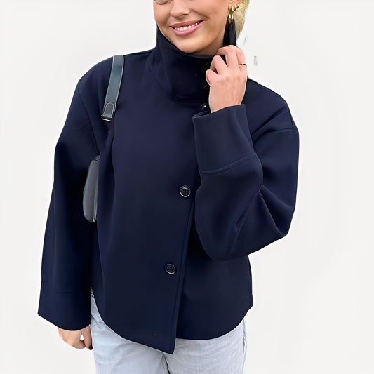Stilvolle Damen Wolljacke Elegantes Design - IdealeKleiden