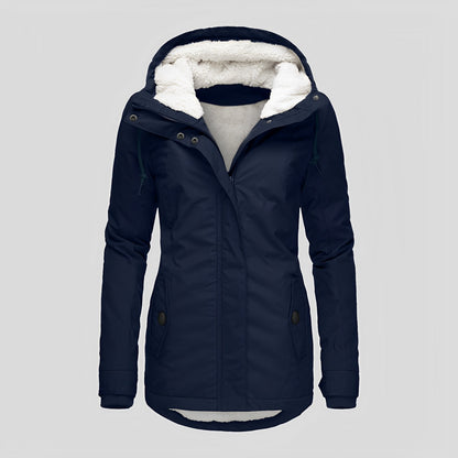 Women's Warm Plush Hooded Winter Jacket