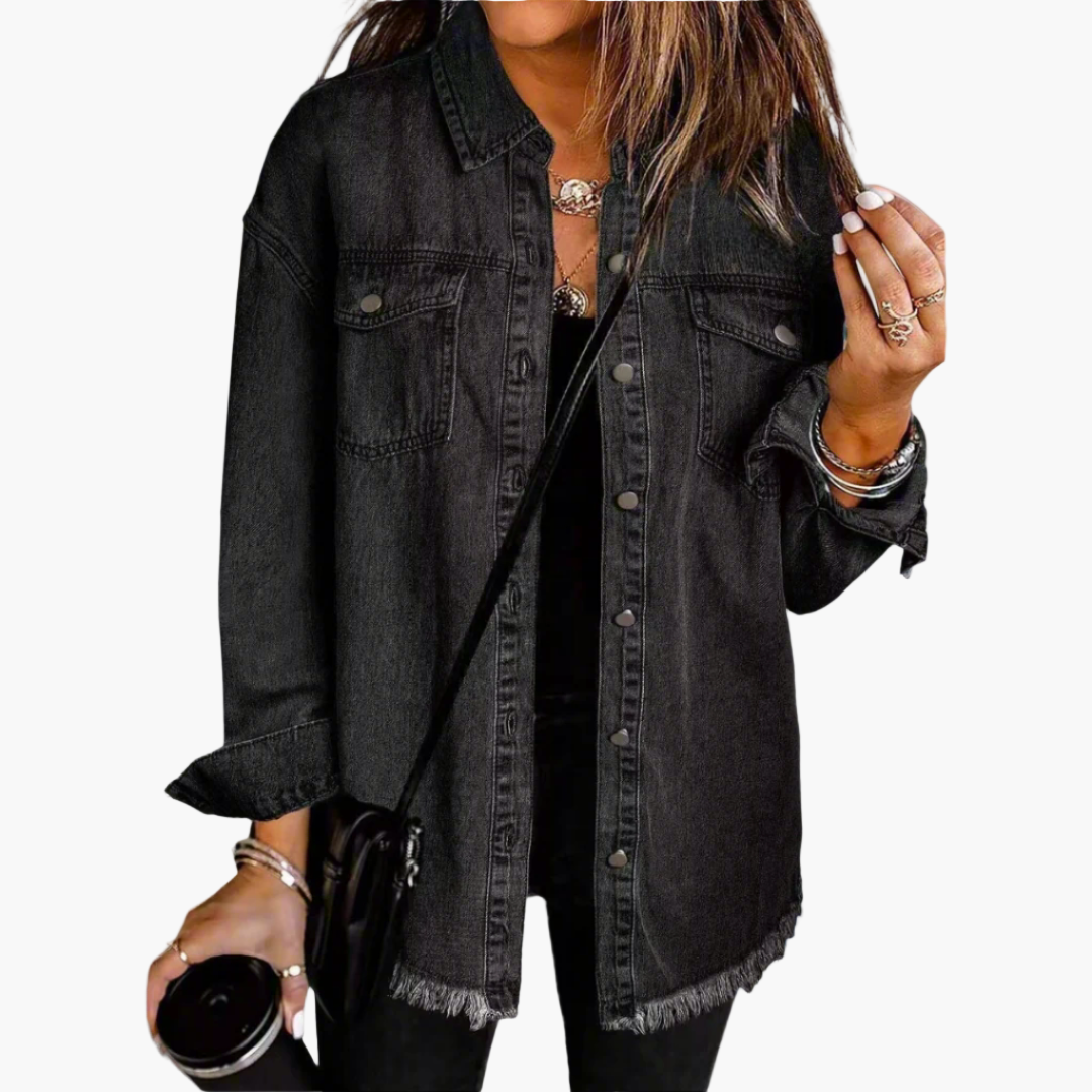 Lässige Vintage Jeansjacke Freizeit Alltag - IdealeKleiden