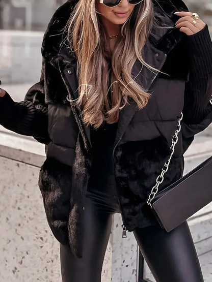 Stylish Bomber Jacket With Hood