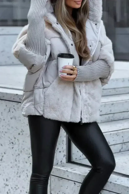 Elegant Women's Winter Jacket Fleece Soft Luxury