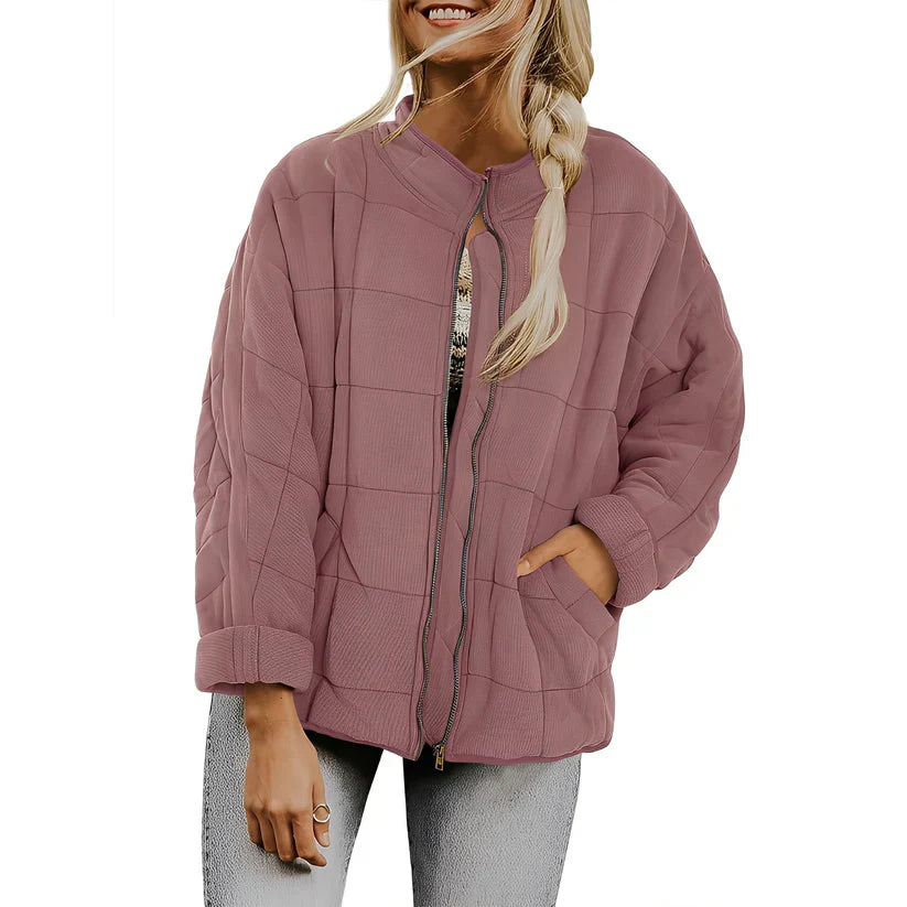 Women's Quilted Jacket With Pockets Warm