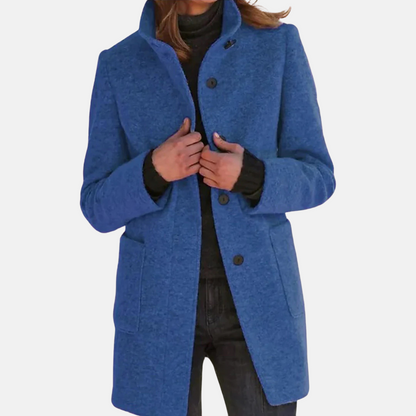 Women's Jacket Vintage Tweed Elegant Turtleneck