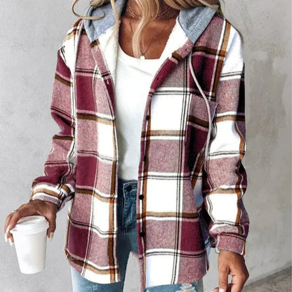 Fashionable Women's Jacket Plaid Summer