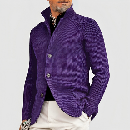 Men's Buttoned Elegant Cashmere Coat
