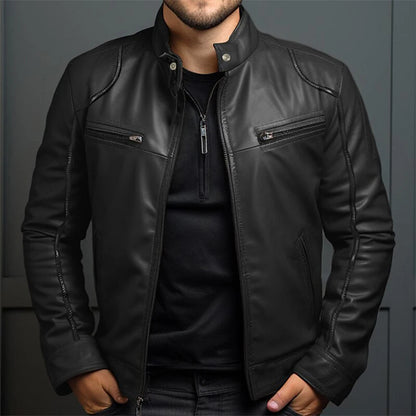 Men's Retro Motorcycle Jacket Vintage Style