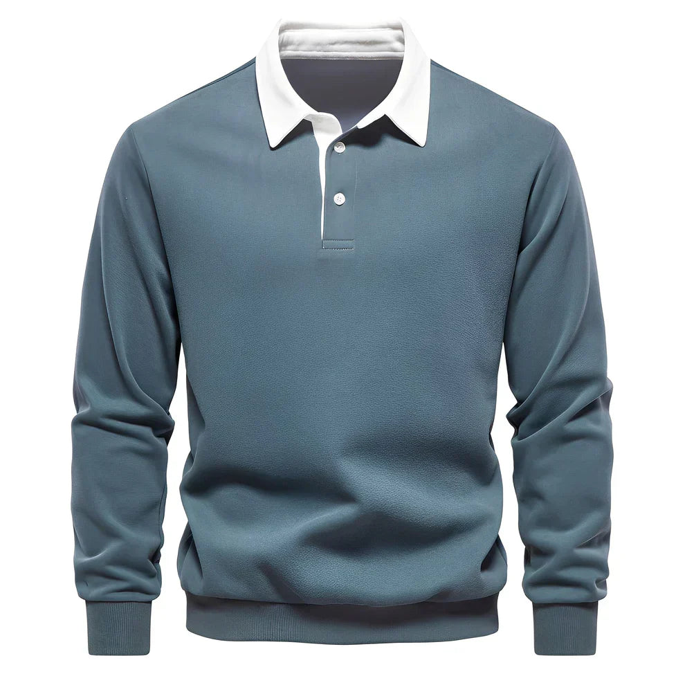 Men's Polo Shirt Casual Long Sleeve Lightweight
