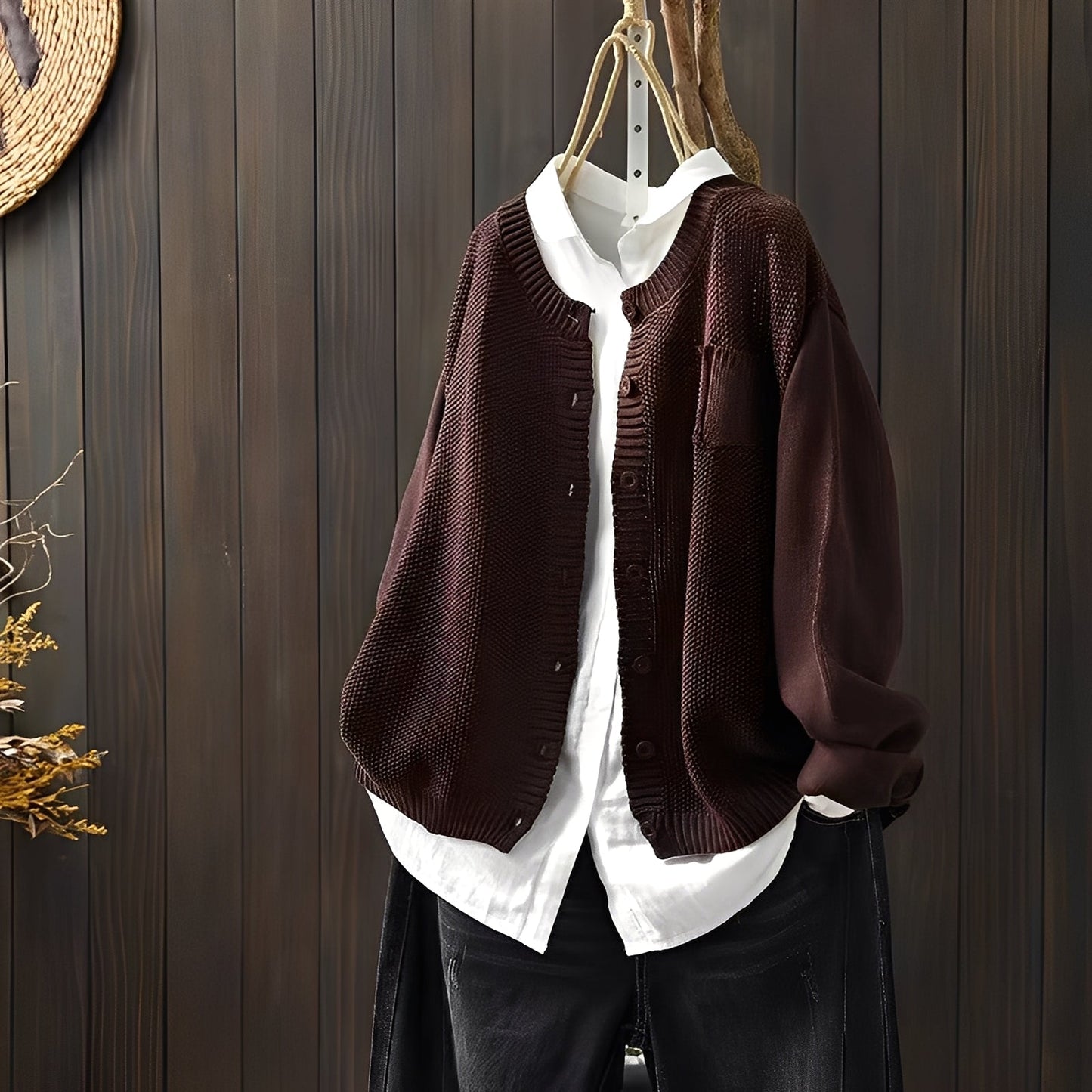 Elegant Women's Classic Lace-Up Cardigan